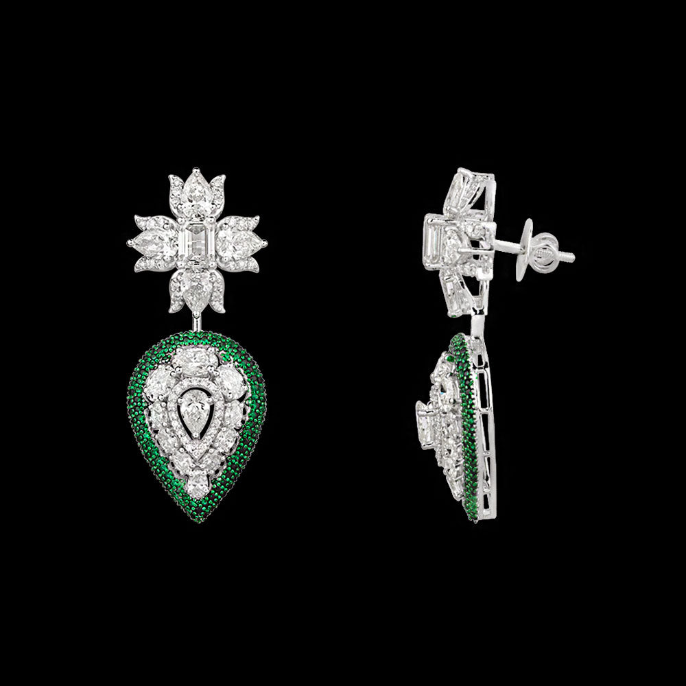14K White Gold Diamond Jewellery - 8.687ct VS-SI-IJ with Colour Stones