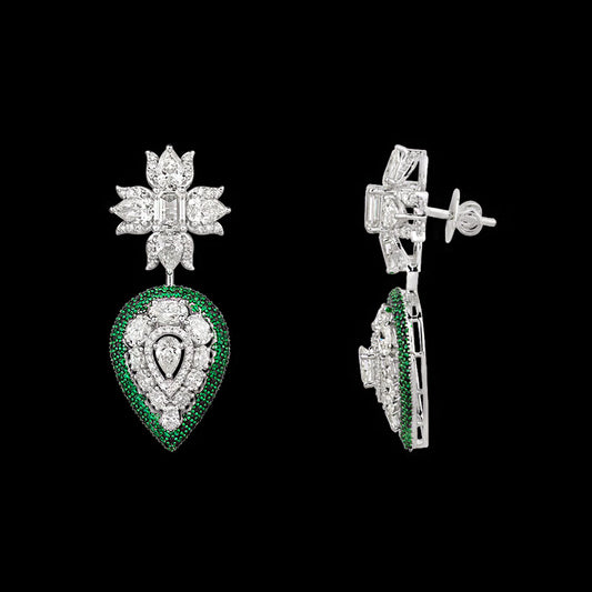 14K White Gold Diamond Jewellery - 8.687ct VS-SI-IJ with Colour Stones