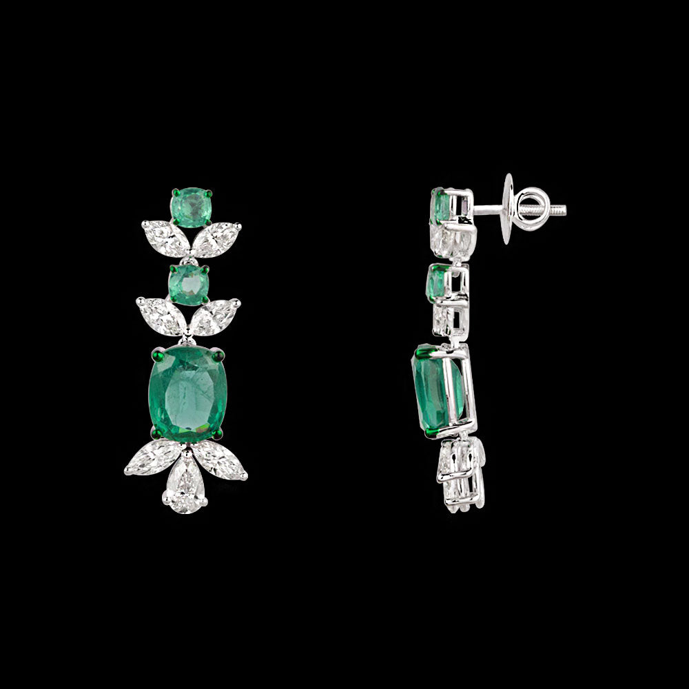 14K White Gold Diamond Jewellery - 3.593ct VS-SI-IJ with Colour Stones