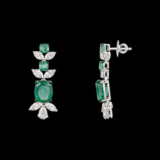 14K White Gold Diamond Jewellery - 3.593ct VS-SI-IJ with Colour Stones