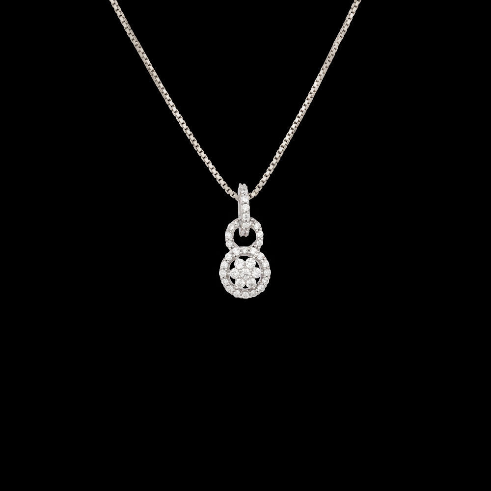 18K White Gold Diamond Pendant - 0.31ct VS-GH