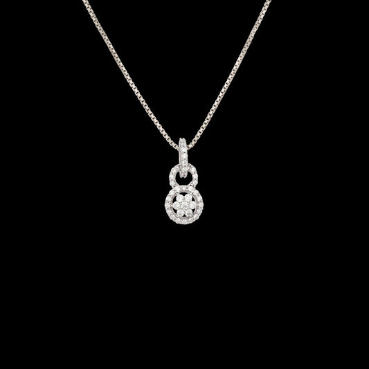 18K White Gold Diamond Pendant - 0.31ct VS-GH