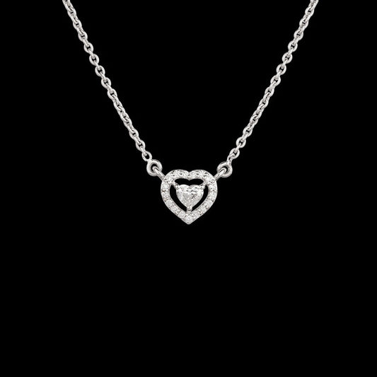 18K White Gold Diamond Pendant - 0.255ct VVS-VS-FG