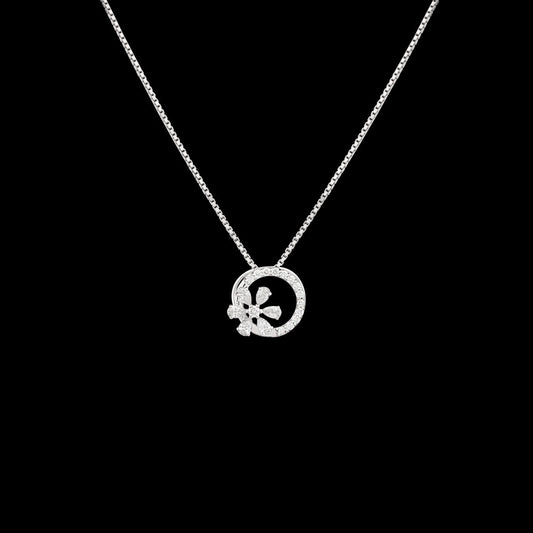 18K White Gold Diamond Pendant - 0.381ct VVS-VS-EF
