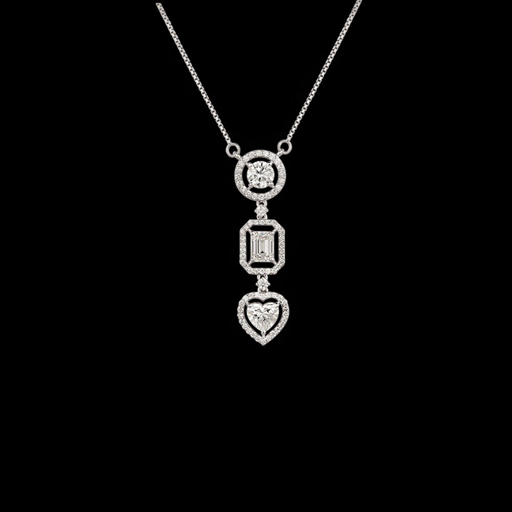 18K White Gold Diamond Pendant - 2.534ct VS-SI-GHI