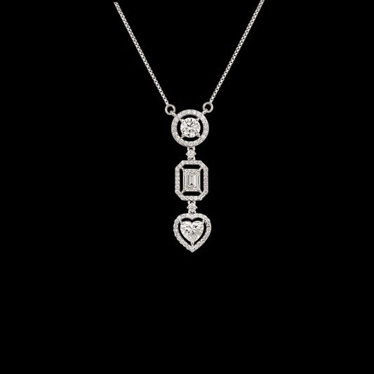 18K White Gold Diamond Pendant - 2.534ct VS-SI-GHI