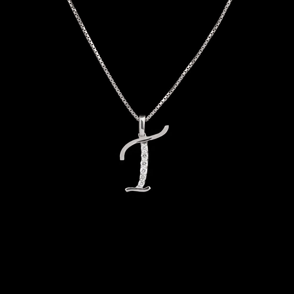14K White Gold Diamond Pendant - 0.13ct SI-IJ