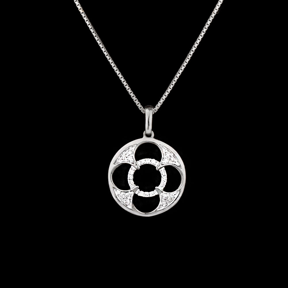 14K White Gold Diamond Pendant - 0.07ct VS-GH