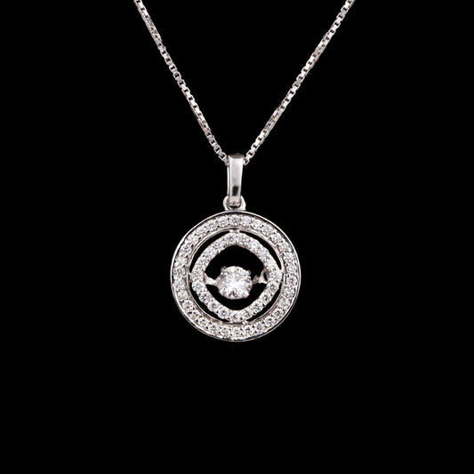 14K White Gold Diamond Pendant - 0.47ct VS-GH