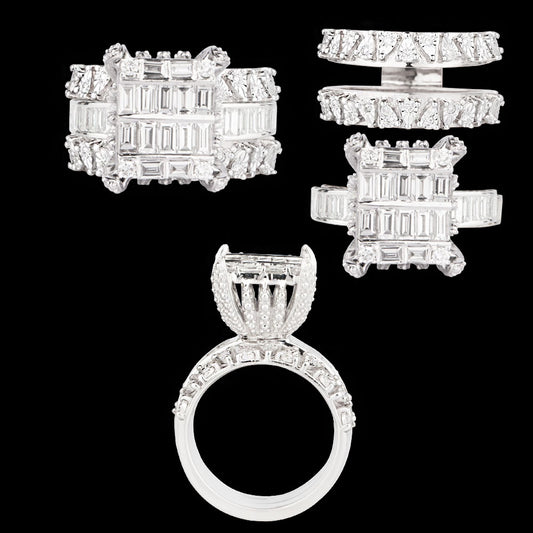 14K White Gold Diamond Ring - 1.82ct VS-SI-FG