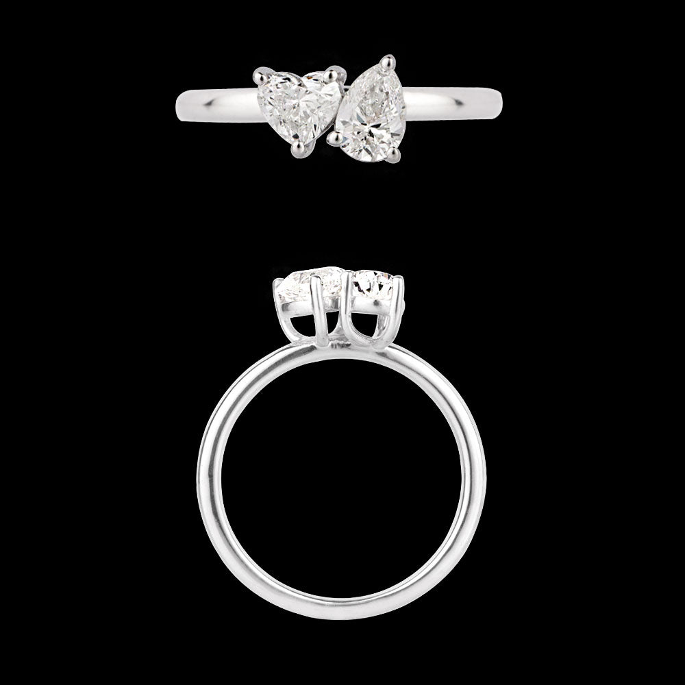 14K White Gold Diamond Ring - 0.84ct VVS-VS-GH
