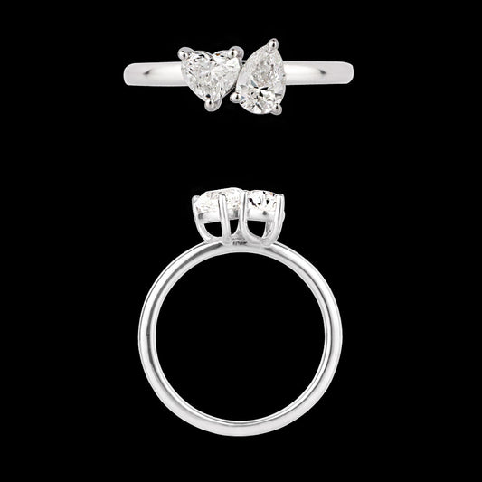 14K White Gold Diamond Ring - 0.84ct VVS-VS-GH