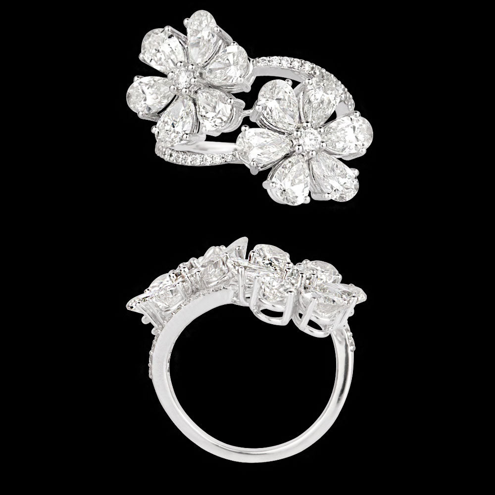 18K White Gold Diamond Ring - 6.069ct VVS-VS-GH