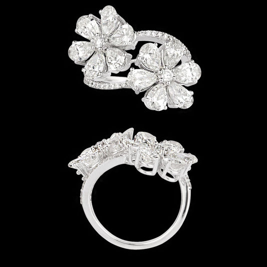18K White Gold Diamond Ring - 6.069ct VVS-VS-GH