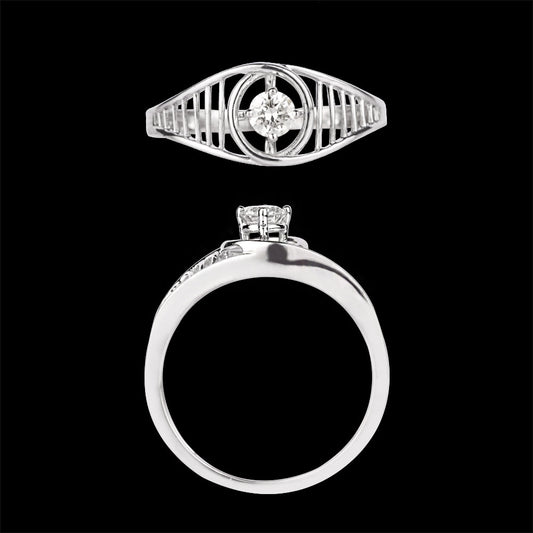 14K White Gold Diamond Ring - 0.19ct VS-IJ