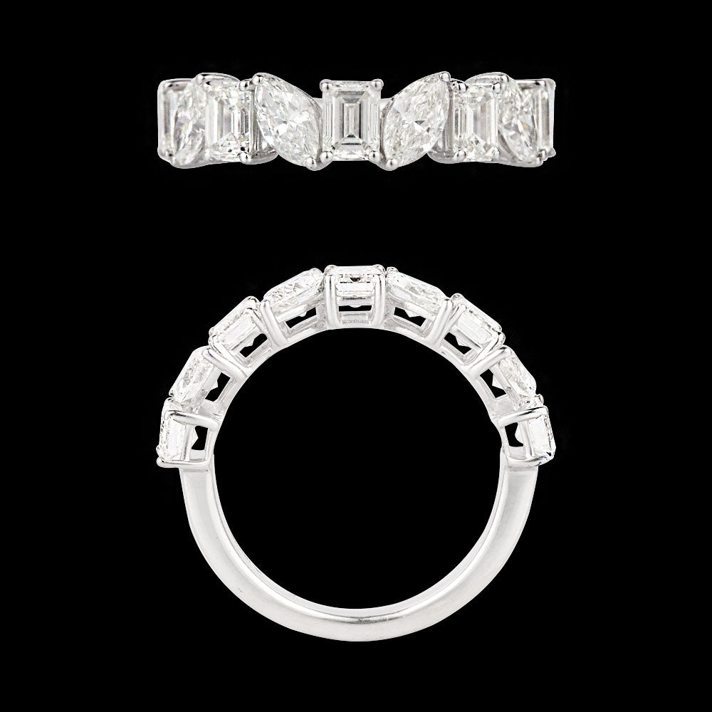 18K White Gold Diamond Ring - 2.707ct VVS-VS-GH