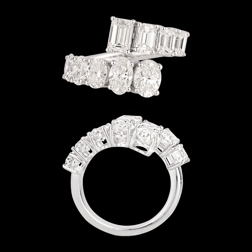 18K White Gold Diamond Ring - 5.083ct VS-SI-HI