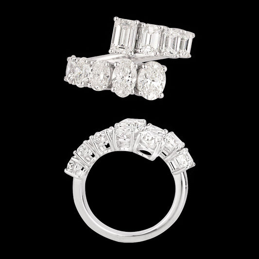 18K White Gold Diamond Ring - 5.083ct VS-SI-HI