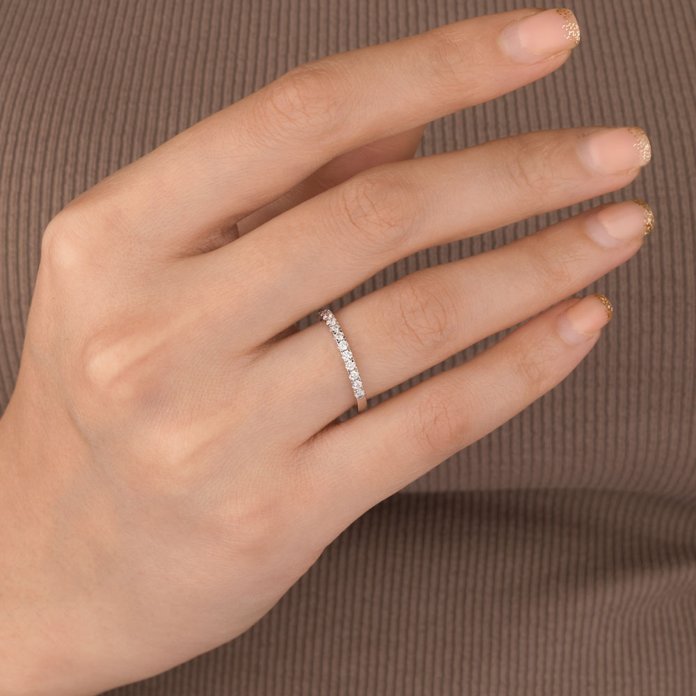 18K White Gold Diamond Ring - 0.347ct VVS-VS-FG