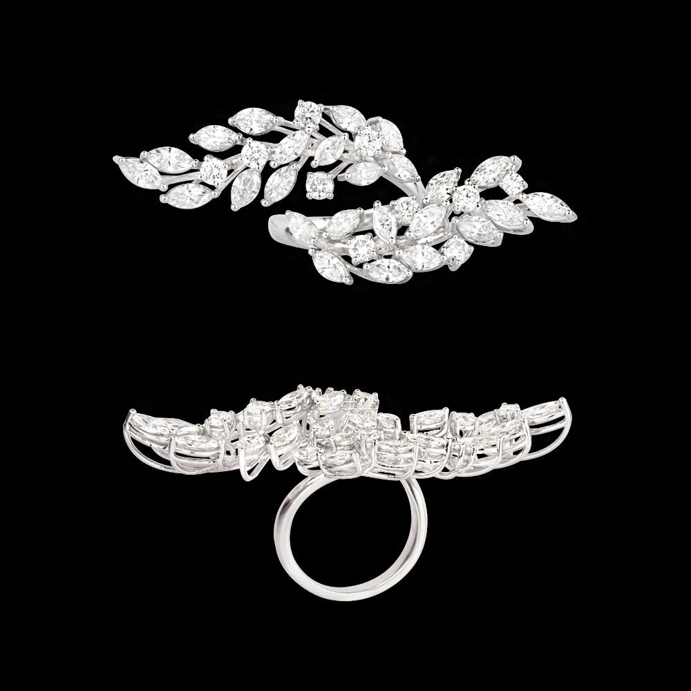 14K White Gold Diamond Ring - 5.83ct VS-SI-IJ