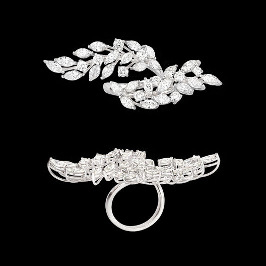 14K White Gold Diamond Ring - 5.83ct VS-SI-IJ