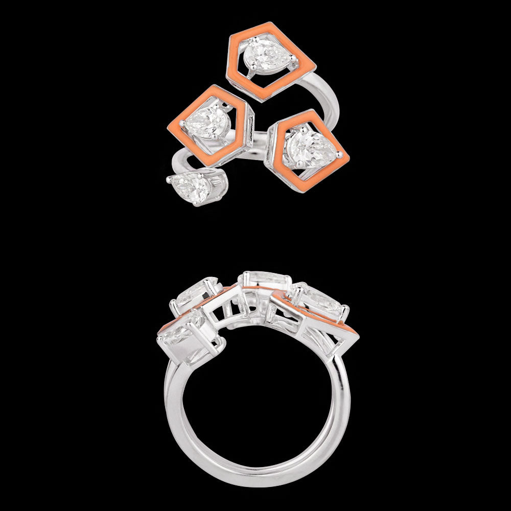 14K White Gold Diamond Ring - 1.445ct VS-SI-GH