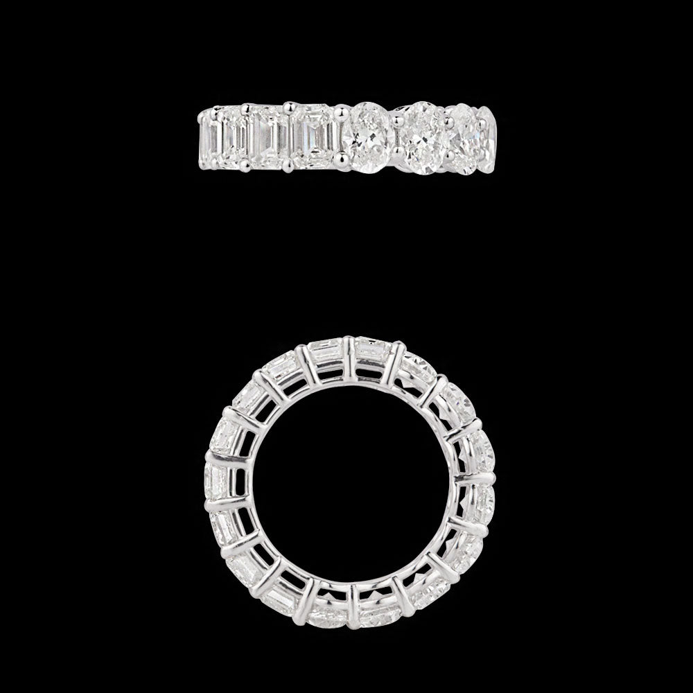 14K White Gold Diamond Ring - 8.55ct VS-SI-HI