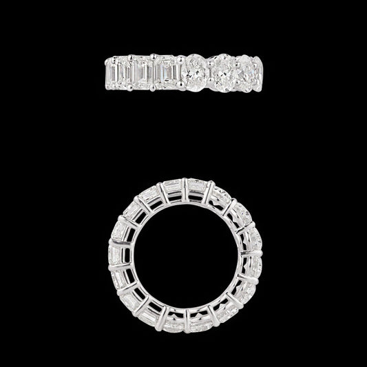 14K White Gold Diamond Ring - 8.55ct VS-SI-HI