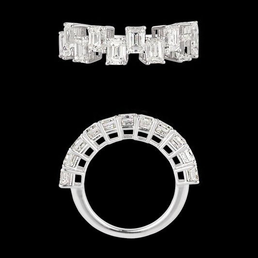 18K White Gold Diamond Ring - 4.672ct VVS-VS-HI