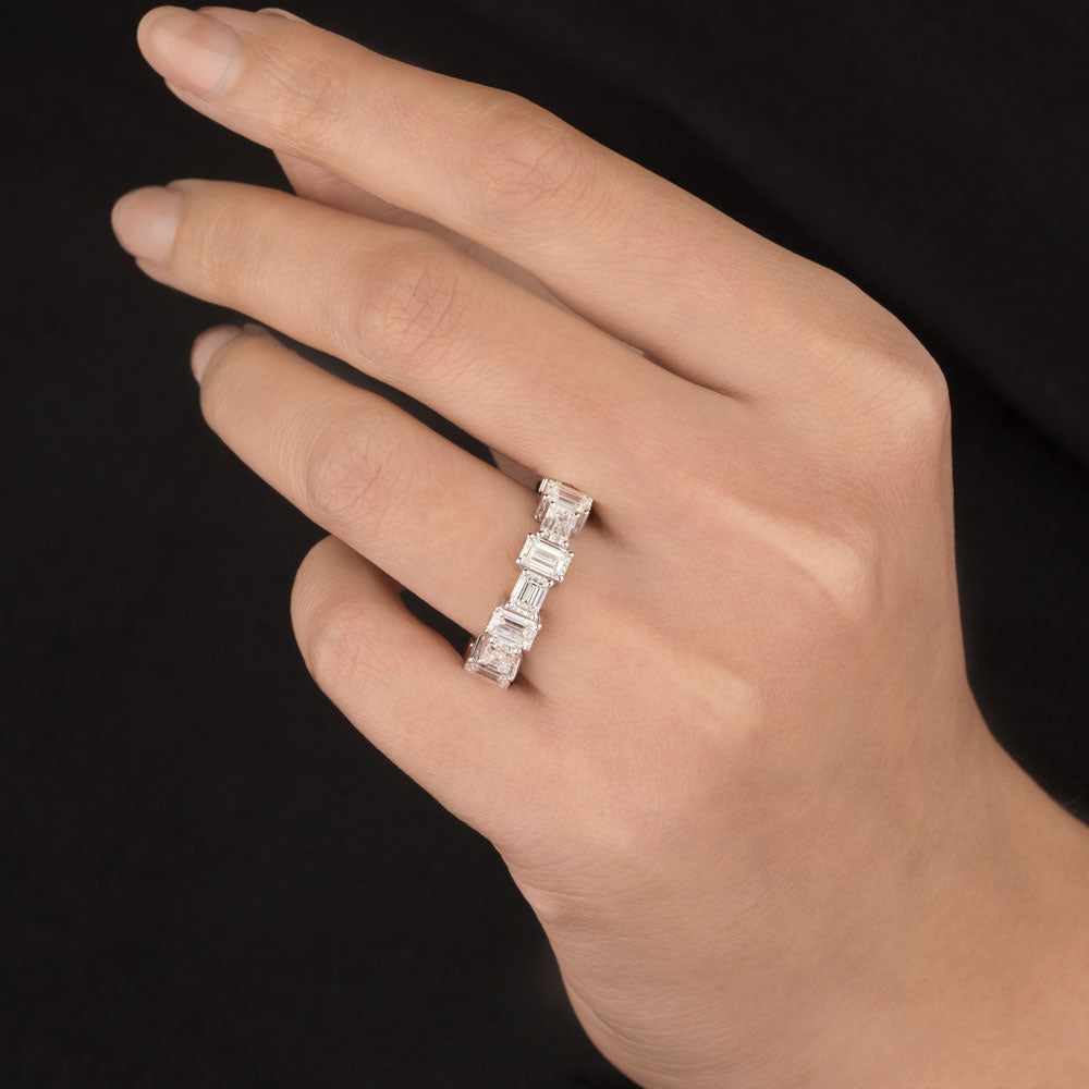 18K White Gold Diamond Ring - 5.642ct VVS-VS-GH