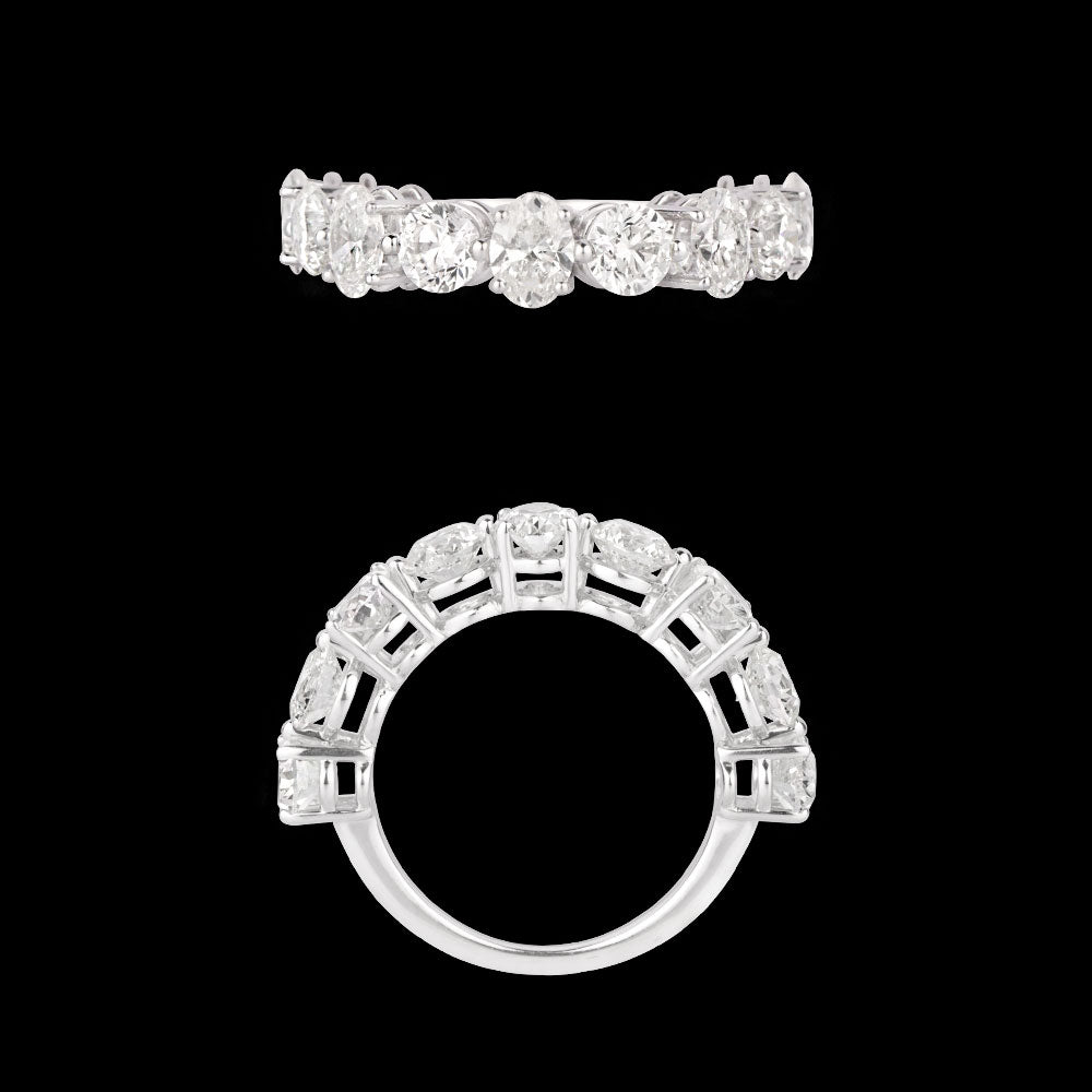 18K White Gold Diamond Ring - 3.401ct VS-SI-HI