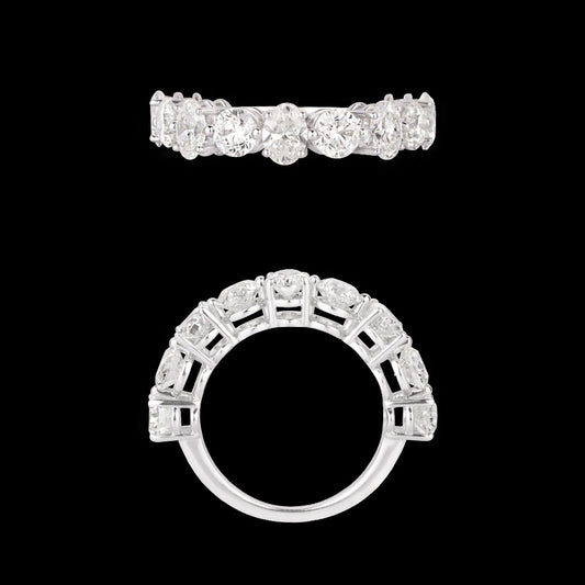 18K White Gold Diamond Ring - 3.401ct VS-SI-HI