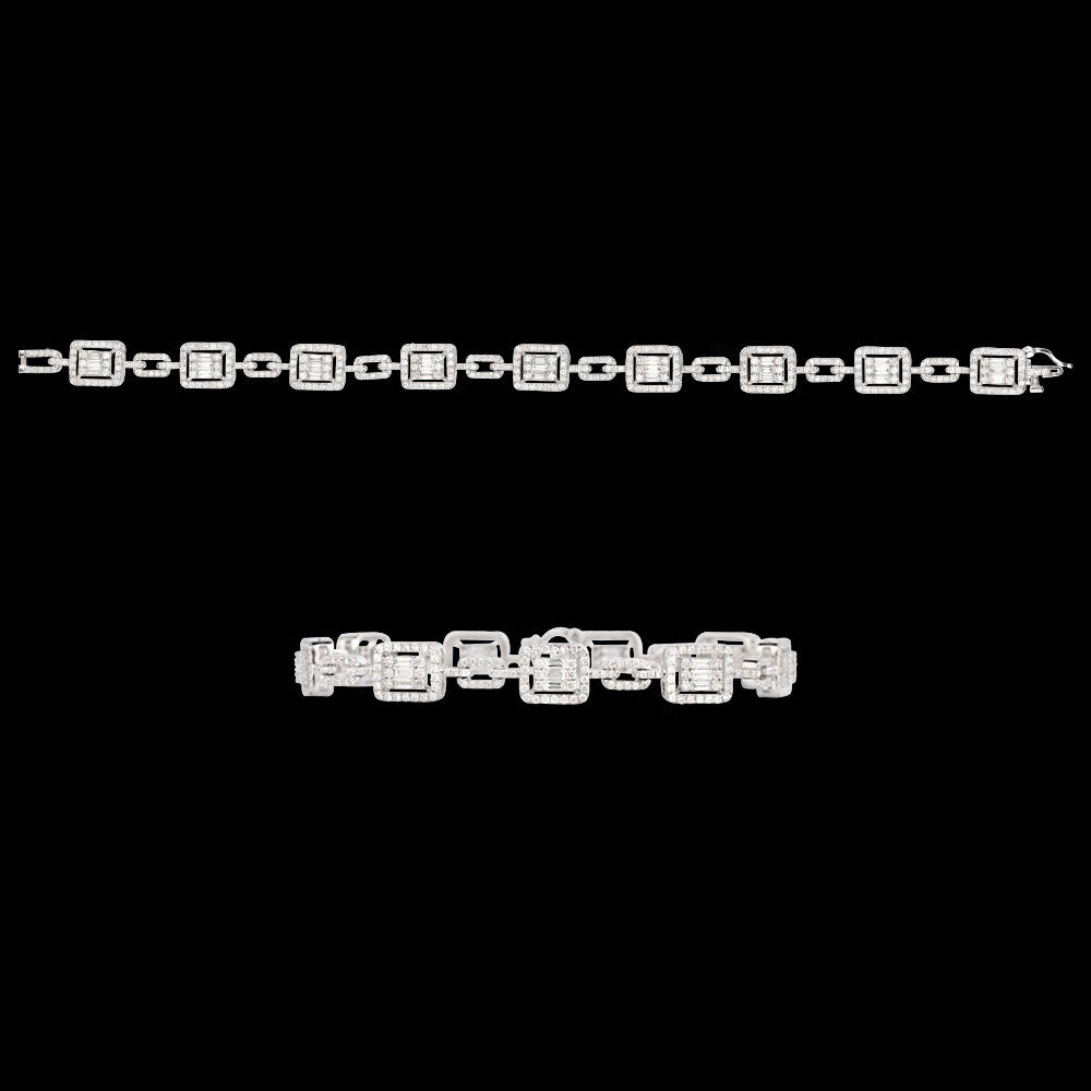 14K White Gold Diamond Bracelet - 2.589ct SI-IJ