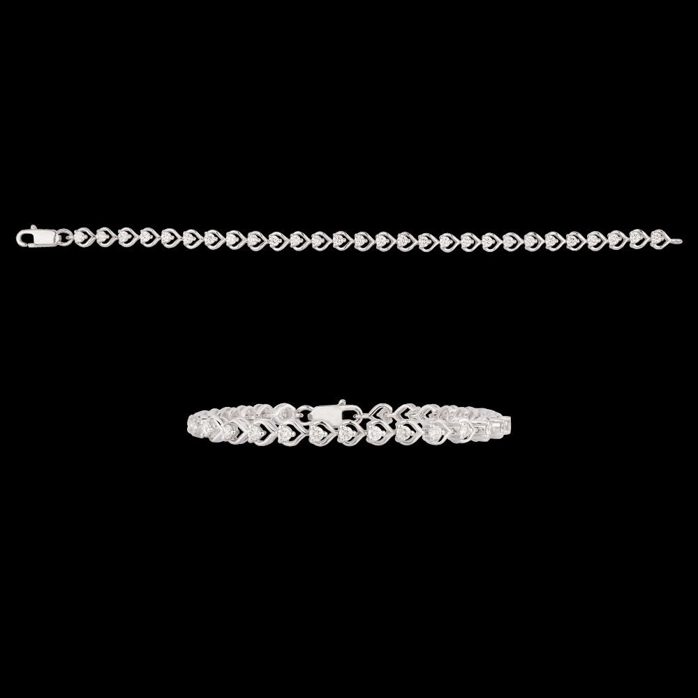 18K White Gold Diamond Bracelet - 1.279ct VVS-VS-GH