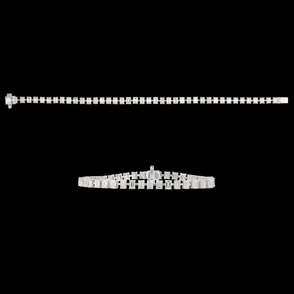 18K White Gold Diamond Bracelet - 6.199ct VVS-VS-IJ