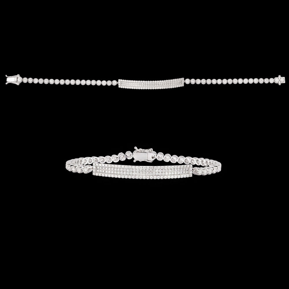 18K White Gold Diamond Bracelet - 2.357ct VVS-EF