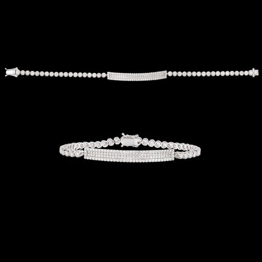 18K White Gold Diamond Bracelet - 2.357ct VVS-EF