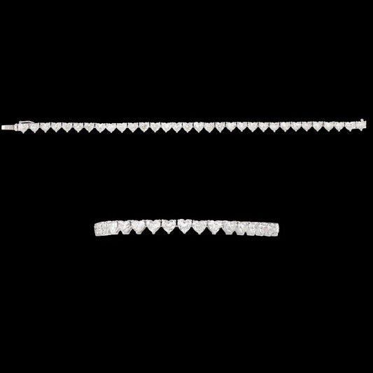 18K White Gold Diamond Bracelet - 15.05ct VVS-VS-FGH