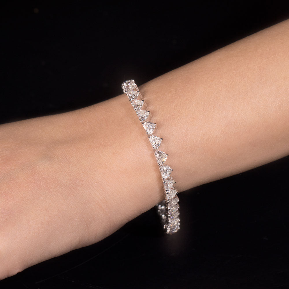 18K White Gold Diamond Bracelet - 15.05ct VVS-VS-FGH