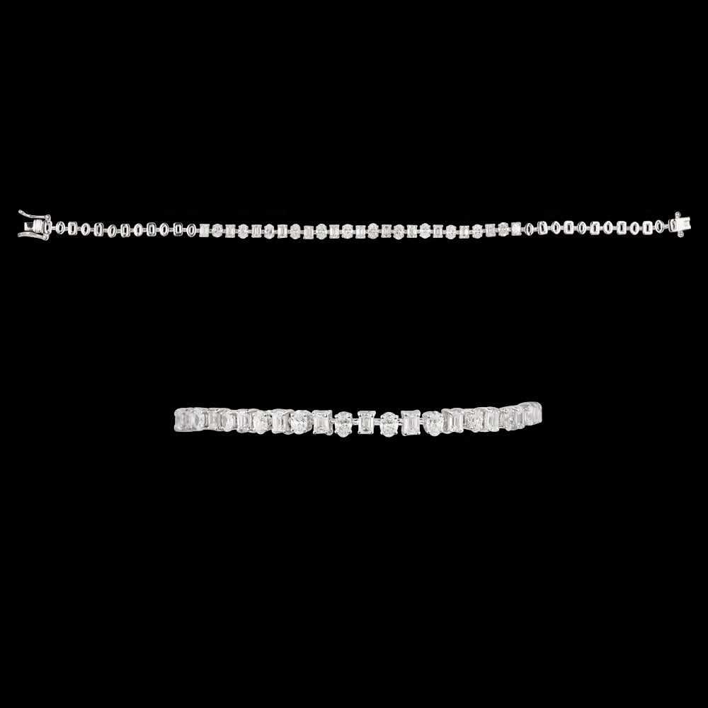 18K White Gold Diamond Bracelet - 2.003ct VVS-VS-EF