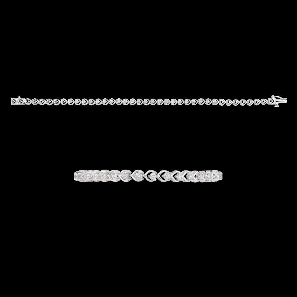 18K White Gold Diamond Bracelet - 0.959ct VVS-VS-IJ