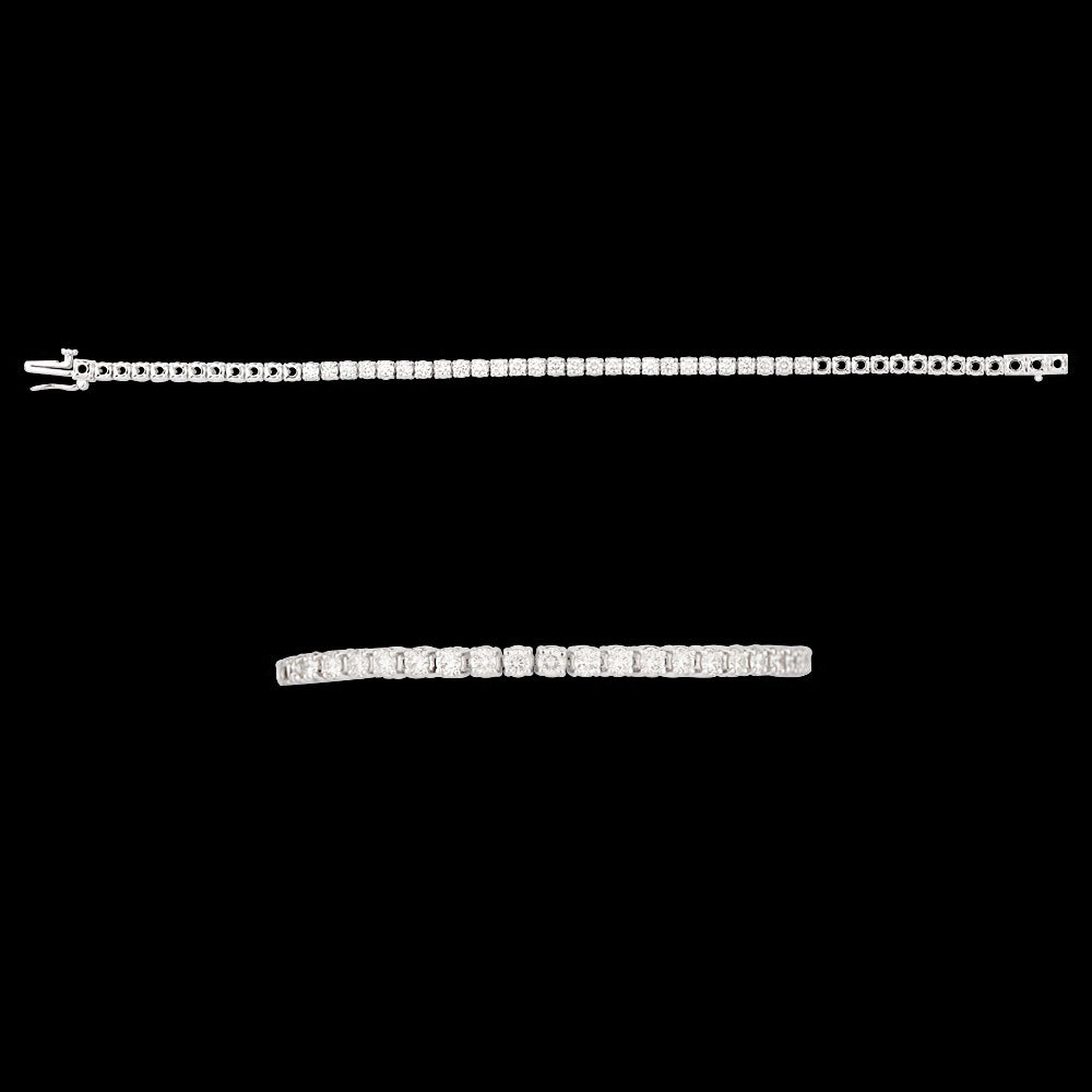 18K White Gold Diamond Bracelet - 1.731ct VVS-VS-IJ