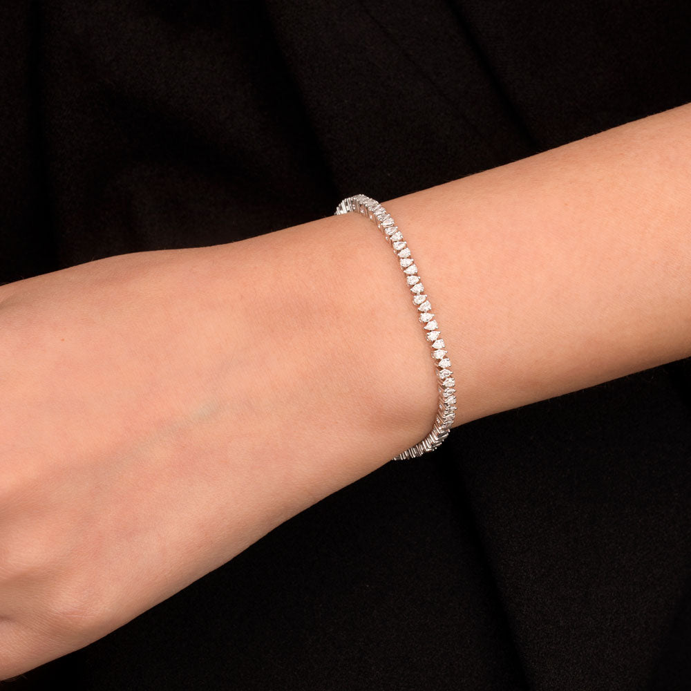 18K White Gold Diamond Bracelet - 0.952ct VVS-EF