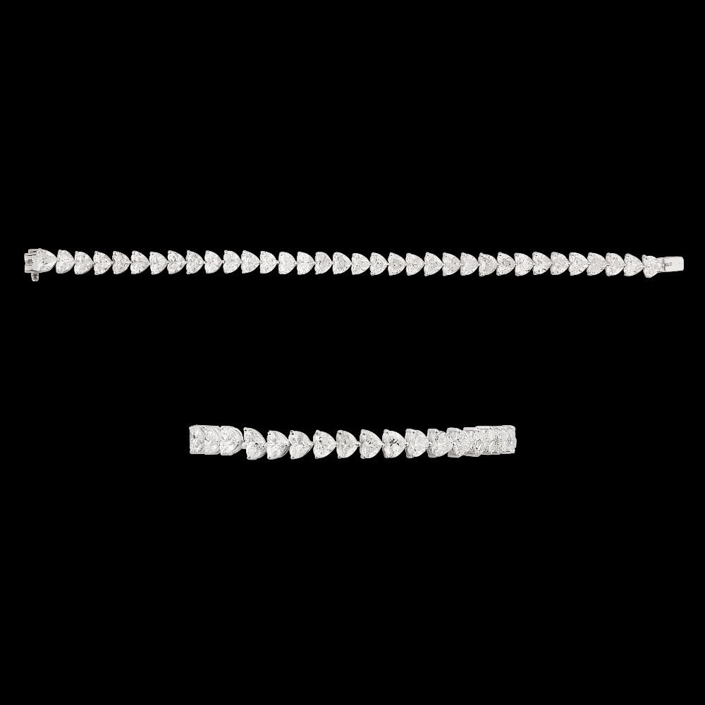 18K White Gold Diamond Bracelet - 8.664ct VVS-VS-EF