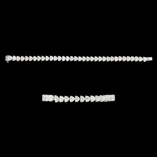 18K White Gold Diamond Bracelet - 8.664ct VVS-VS-EF