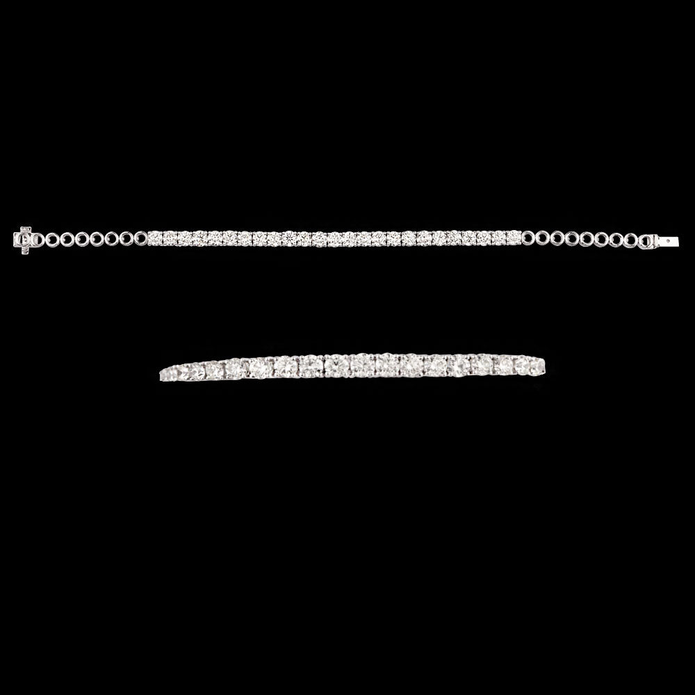 18K White Gold Diamond Bracelet - 6.05ct VS-SI-JK