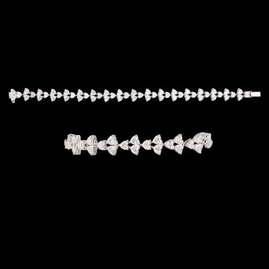 18K White Gold Diamond Bracelet - 10.746ct VVS-EF