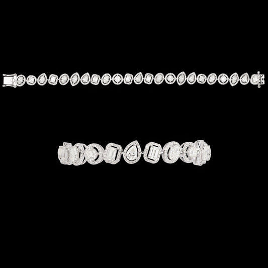 18K White Gold Diamond Bracelet - 8.374ct VS-SI-HI