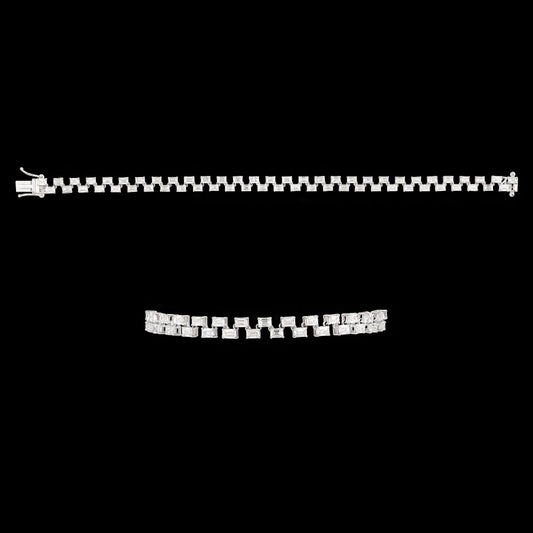 18K White Gold Diamond Bracelet - 6.03ct VVS-FG