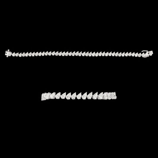 18K White Gold Diamond Bracelet - 8.36ct VVS-VS-HI